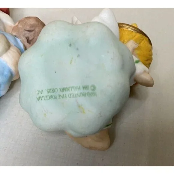 Vintage Porcelain christmas ornaments Lot Hallmark Katybeth Santa Angel & More - Picture 8 of 10